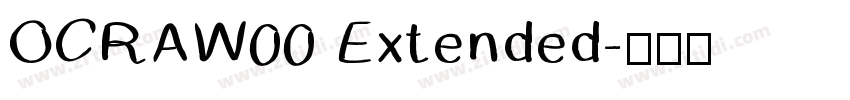 OCRAW00 Extended字体转换